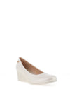 Zanni & Co. Ruwais Faux Pearl Leather Wedge Shoes, Neutral Pearl
