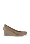 Zanni & Co. Ruwais Faux Leather Wedge Shoes, Topaz Burn
