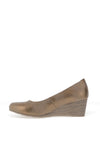 Zanni & Co. Ruwais Faux Leather Wedge Shoes, Topaz Burn