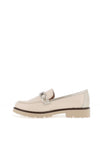 Zanni & Co. Saphin Colour Blocked Loafers, Nude & Champagne
