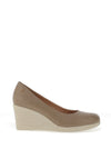 Zanni & Co. Sila Patent Wedge Shoes, Mocha