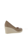 Zanni & Co. Sila Patent Wedge Shoes, Mocha