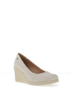 Zanni & Co. Sila Patent Wedge Shoes, Tweed Crystal
