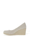 Zanni & Co. Sila Patent Wedge Shoes, Tweed Crystal