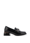Zanni & Co Tongling Faux Patent Slip On Gem Shoes, Black
