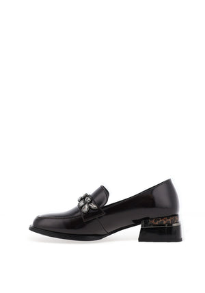 Zanni & Co Tongling Faux Patent Slip On Gem Shoes, Wine