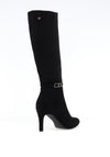 Zanni & Co Faux Suede Heeled Knee High Boots, Black