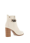 Zanni & Co Zaiton Faux Leather Chain Heeled Boots, Dawn