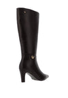 Zanni & Co Faux Leather Heeled Knee High Boots, Chocolate Brown
