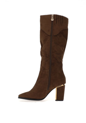 Zanni & Co Millias Knee High Boots, Khaki Green