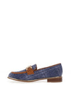 Zanni & Co. Alexandria Tweed Effect Loafers, Denim