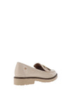 Zanni & Co Avray Gold Buckle Detail Loafers, Cream