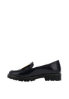 Zanni & Co Avray Gold Buckle Detail Loafers, Navy