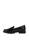 Zanni & Co Avray Gold Buckle Detail Loafers, Black