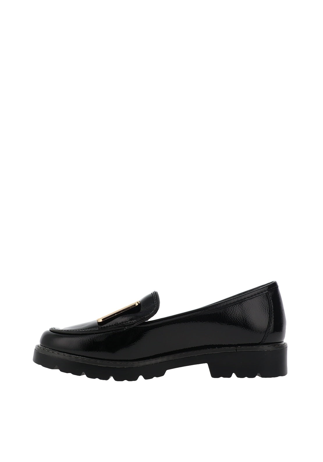 Zanni & Co Avray Gold Buckle Detail Loafers, Black