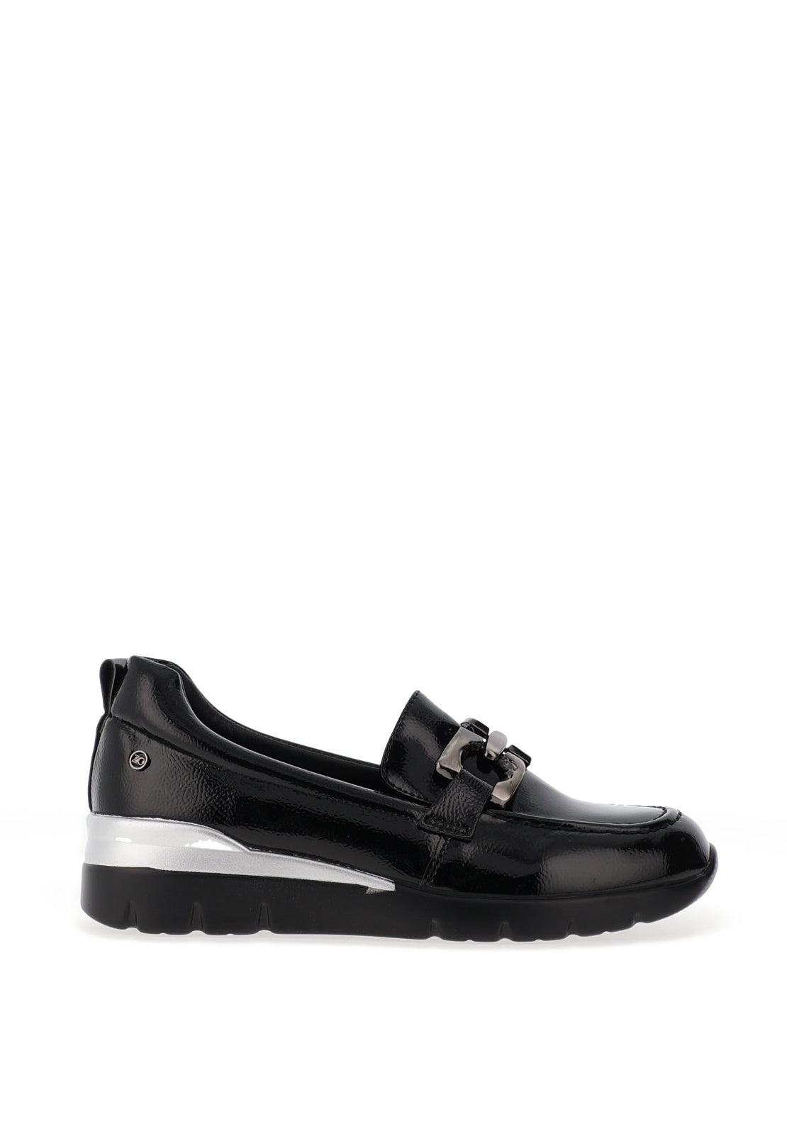 Zanni & Co Chilan Buckle Wedge Loafers, Black