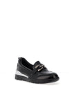 Zanni & Co Chilan Buckle Wedge Loafers, Black