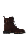 Zanni & Co Flat Military Style Boots, Brown