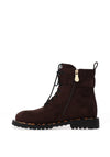 Zanni & Co Flat Military Style Boots, Brown