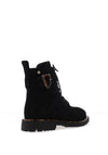 Zanni & Co Flat Military Style Boots, Black