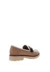 Zanni & Co Farkhor Gold Buckle Two Tone Loafers, Nude and Pearl