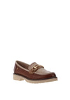 Zanni & Co Farkhor Gold Buckle Two Tone Loafers, Tan and Cream