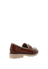 Zanni & Co Farkhor Gold Buckle Two Tone Loafers, Tan and Cream