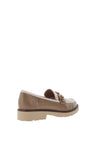 Zanni & Co Farkhor Gold Buckle Two Tone Loafers, Cream and Beige