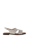 Zanni & Co. Cross Detail Sling Back Sandals, Off White