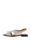 Zanni & Co. Cross Detail Sling Back Sandals, Off White