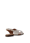 Zanni & Co. Cross Detail Sling Back Sandals, Off White