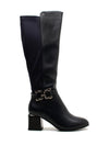 Zanni & Co Kirdasa Knee High Block Heeled Boots, Navy
