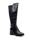 Zanni & Co Kirdasa Knee High Block Heeled Boots, Navy