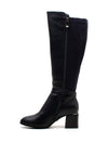 Zanni & Co Kirdasa Knee High Block Heeled Boots, Navy