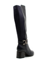 Zanni & Co Kirdasa Knee High Block Heeled Boots, Navy