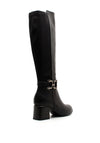 Zanni & Co Kirdasa Knee High Block Heeled Boots, Black Ink