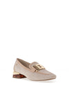 Zanni & Co. Laocai Pipe Block Heel Loafers, Chiffon Spark
