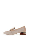 Zanni & Co. Laocai Pipe Block Heel Loafers, Chiffon Spark