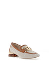 Zanni & Co. Laocai Pipe Block Heel Loafers, Driftwood