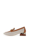Zanni & Co. Laocai Pipe Block Heel Loafers, Driftwood