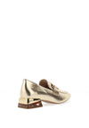 Zanni & Co. Laocai Block Heel Loafers, Gold Shimmer