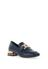 Zanni & Co. Laocai Patent Effect Heeled Loafers, Royal Blue