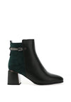 Zanni & Co. Mirgab One Embellished Heeled Ankle Boots, Forest Green