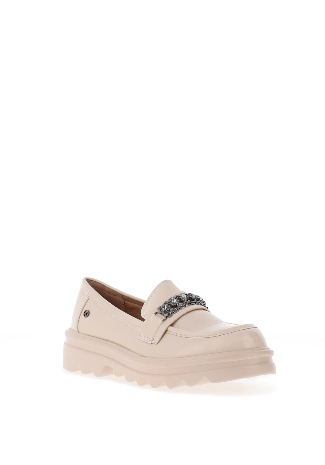 Zanni & Co Shiraoi Embellished Loafers, Nude