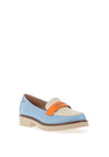 Zanni & Co. Veasna Colour Block Loafers, Aqua Mix