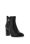 Zanni & Co Tira Faux Zip Heeled Boots, Ink