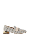 Zanni & Co. Laocai Tweed Heeled Loafers, Blue