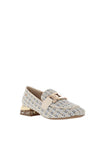 Zanni & Co. Laocai Tweed Heeled Loafers, Blue