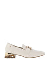 Zanni & Co. Laocai Faux Leather Heeled Loafers, White