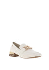 Zanni & Co. Laocai Faux Leather Heeled Loafers, White